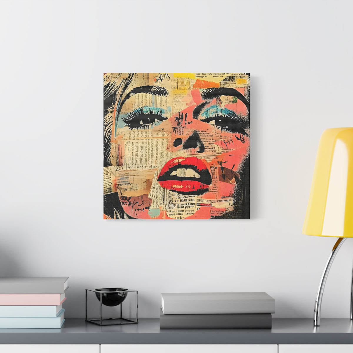 Canvas Wall Art Print, Retro Pop Culture Women 3 - Modern Home Decor, Wall Art, Gift for Art Lovers, Pop Art, Unique Gift for Her