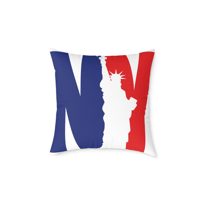 New York Statue of Liberty Poly Canvas Pillow