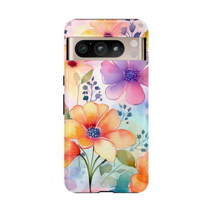 Phone Case - Spring Flower Watercolor Tough Case