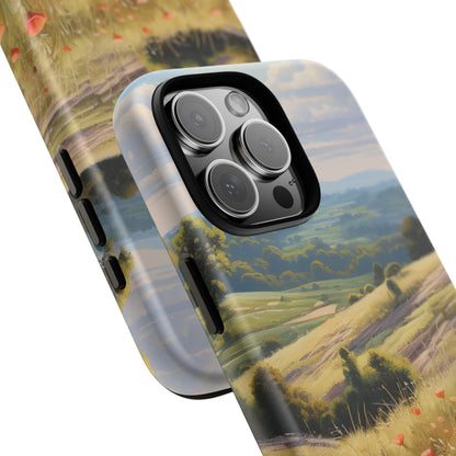 Phone Case with Beautiful Poppy Field Design