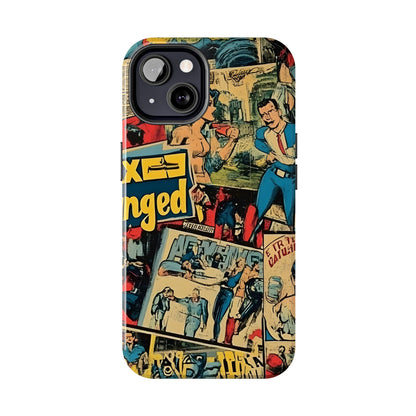Vintage Comic - Tough Phone Cases, Superhero Phone Covers