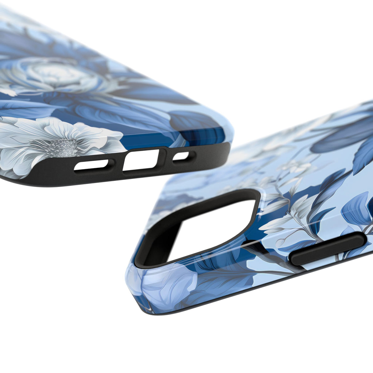 Elegant Blue Floral Phone Case