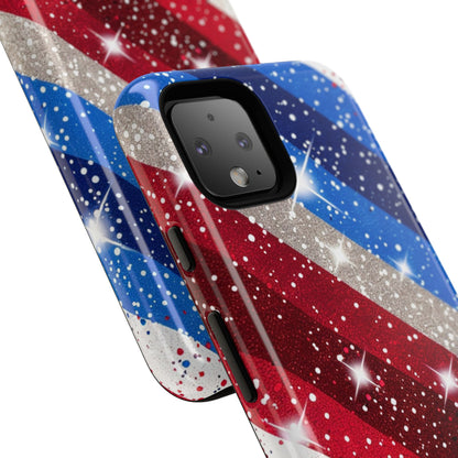 Glittery Patriotic Phone Case - Tough Cases