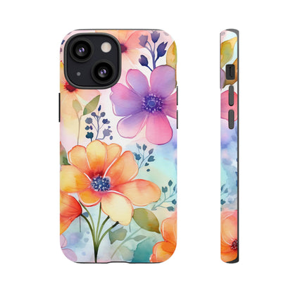 Phone Case - Spring Flower Watercolor Tough Case