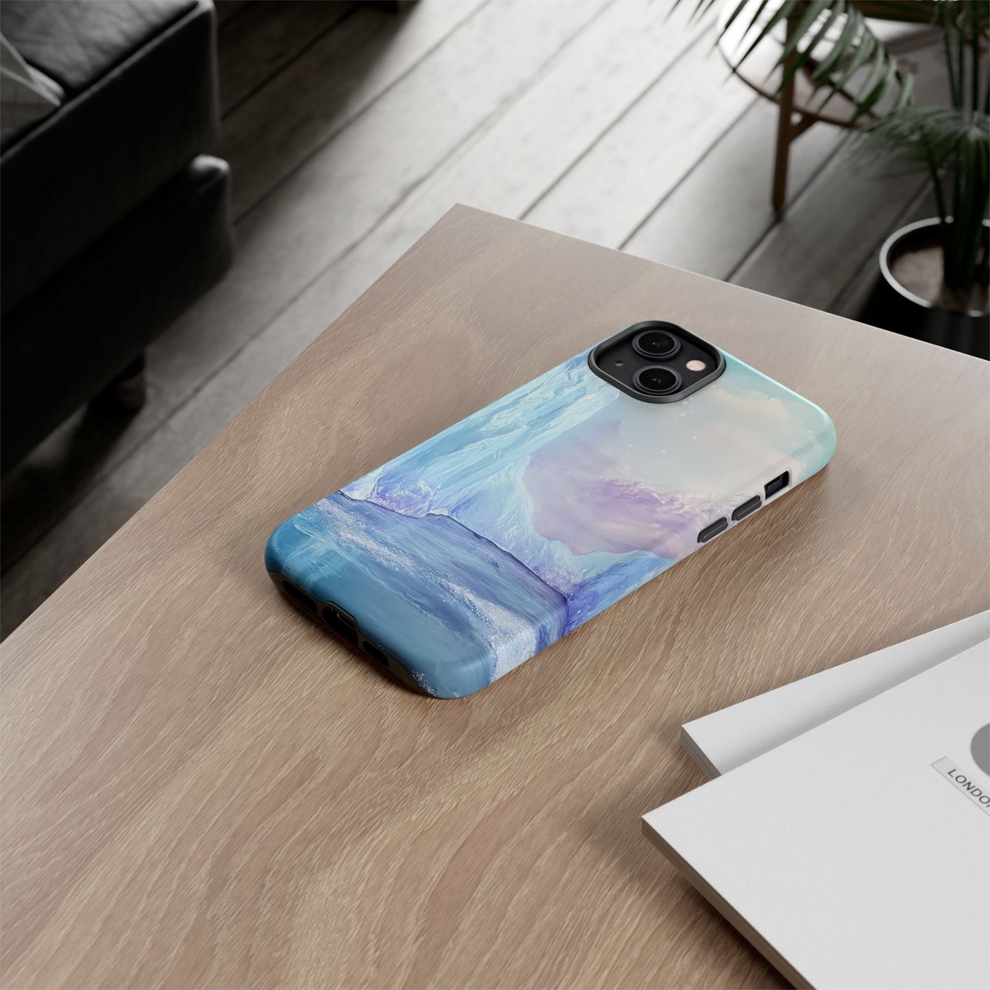 Artistic Phone Case with Iceberg Design