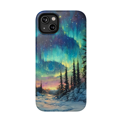 Aurora Borealis Impact-Resistant Phone Case - Durable Protection with Stunning Northern Lights Design