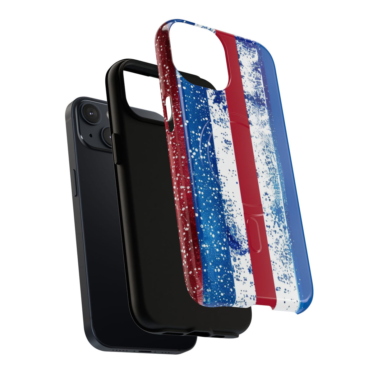Patriotic Stripes Phone Case | Bold American Flag Design -Tough Magnetic iPhone Cover