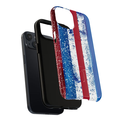 Patriotic Stripes Phone Case | Bold American Flag Design -Tough Magnetic iPhone Cover