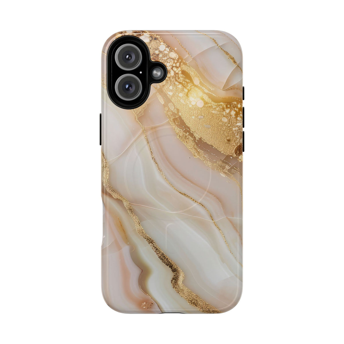Gold Marble phone case -Tough Magnetic iPhone Case