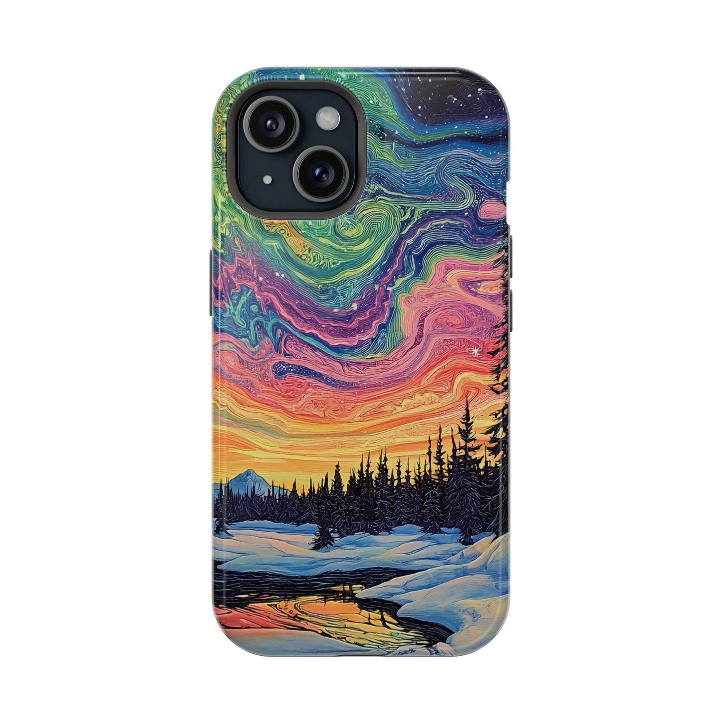 Nature-Inspired Impact-Resistant Phone Case - Vibrant Galaxy Sky Design