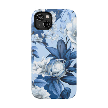 Elegant Blue Floral Phone Case