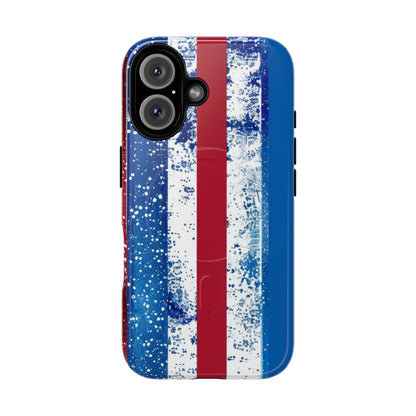 Patriotic Stripes Phone Case | Bold American Flag Design -Tough Magnetic iPhone Cover