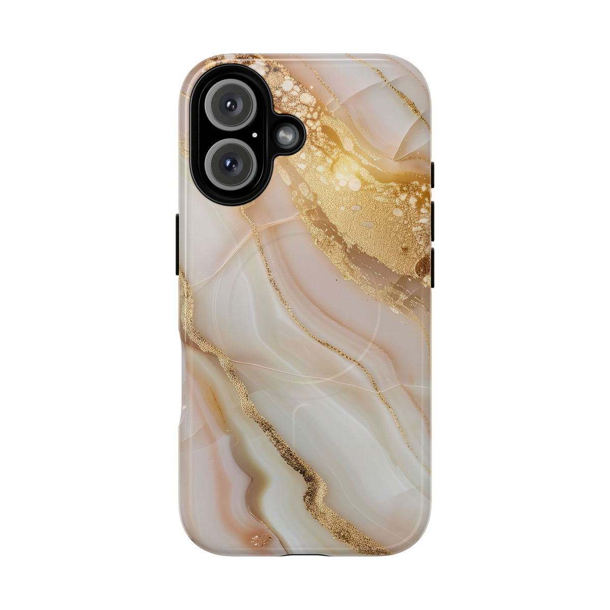 Gold Marble phone case -Tough Magnetic iPhone Case