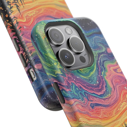 Nature-Inspired Impact-Resistant Phone Case - Vibrant Galaxy Sky Design