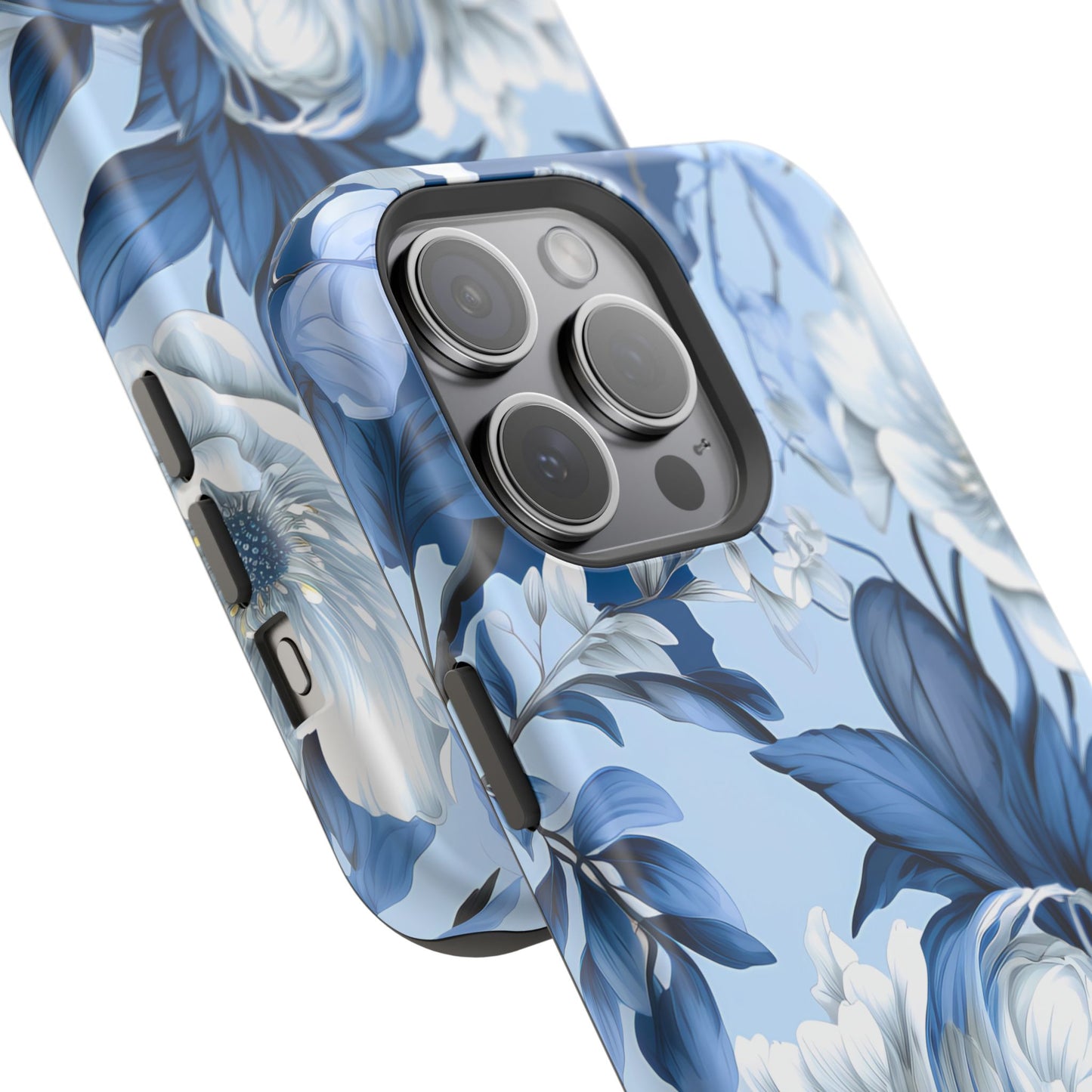 Elegant Blue Floral Phone Case