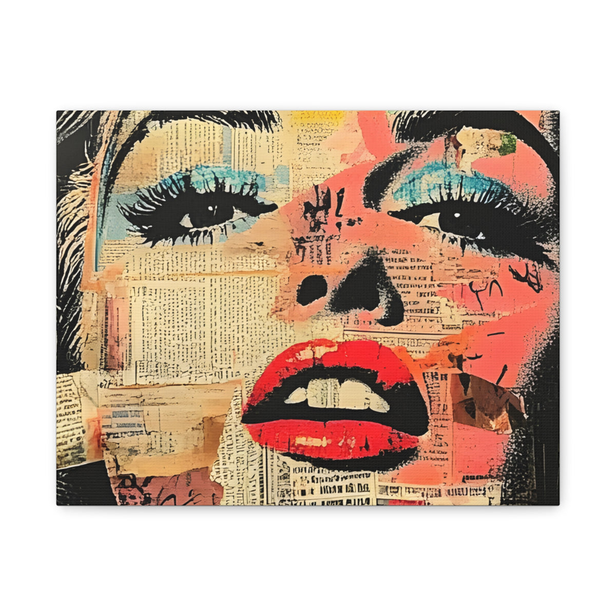 Canvas Wall Art Print, Retro Pop Culture Women 3 - Modern Home Decor, Wall Art, Gift for Art Lovers, Pop Art, Unique Gift for Her