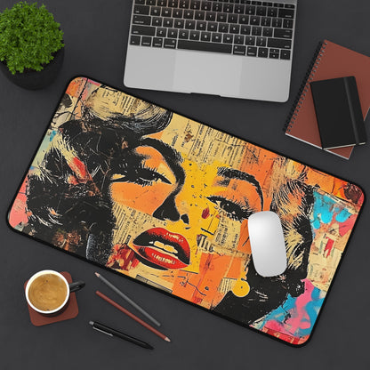 Pop Art Marilyn Desk Mat — Retro Glam Mouse Pad 4
