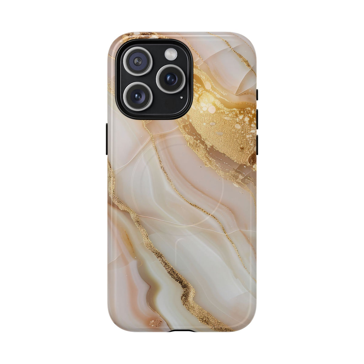 Gold Marble phone case -Tough Magnetic iPhone Case