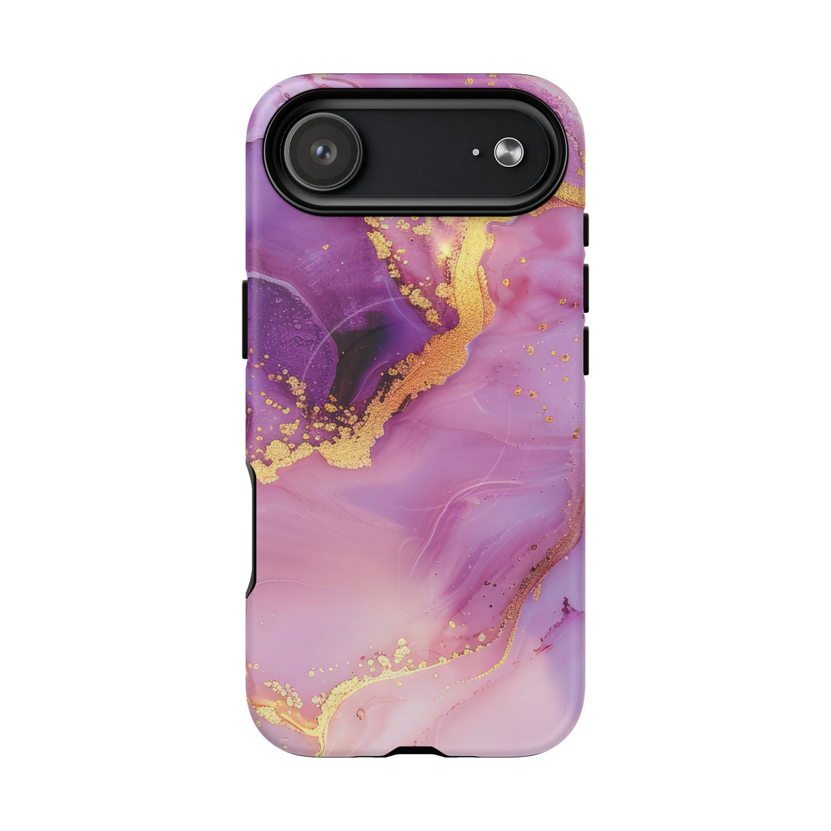 Purple and Gold Marble iPhone Case -Tough Magnetic iPhone Case