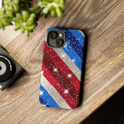 Glittery Patriotic Phone Case - Tough Cases