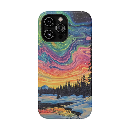 Nature-Inspired Impact-Resistant Phone Case - Vibrant Galaxy Sky Design