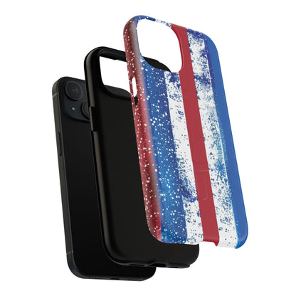 Patriotic Stripes Phone Case | Bold American Flag Design -Tough Magnetic iPhone Cover