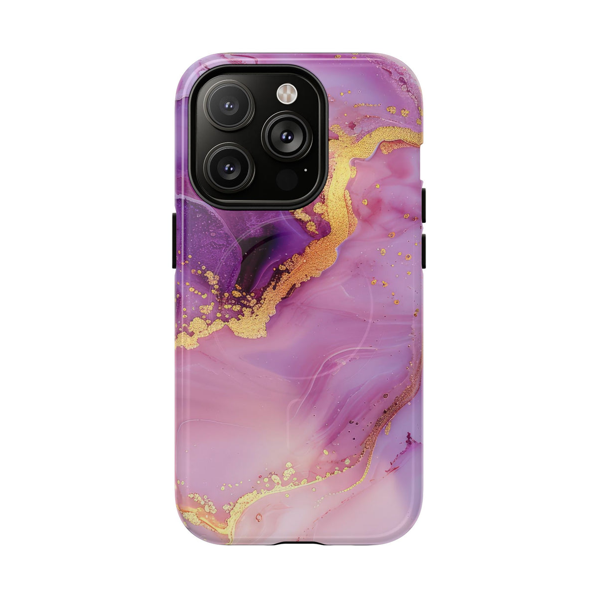 Purple and Gold Marble iPhone Case -Tough Magnetic iPhone Case