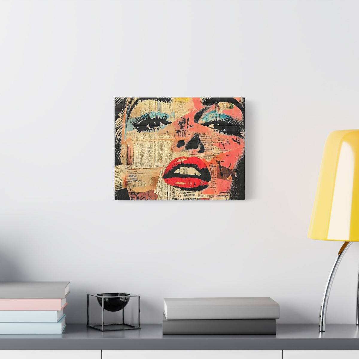 Canvas Wall Art Print, Retro Pop Culture Women 3 - Modern Home Decor, Wall Art, Gift for Art Lovers, Pop Art, Unique Gift for Her