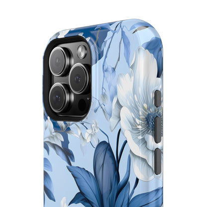 Elegant Blue Floral Phone Case