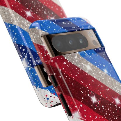 Glittery Patriotic Phone Case - Tough Cases