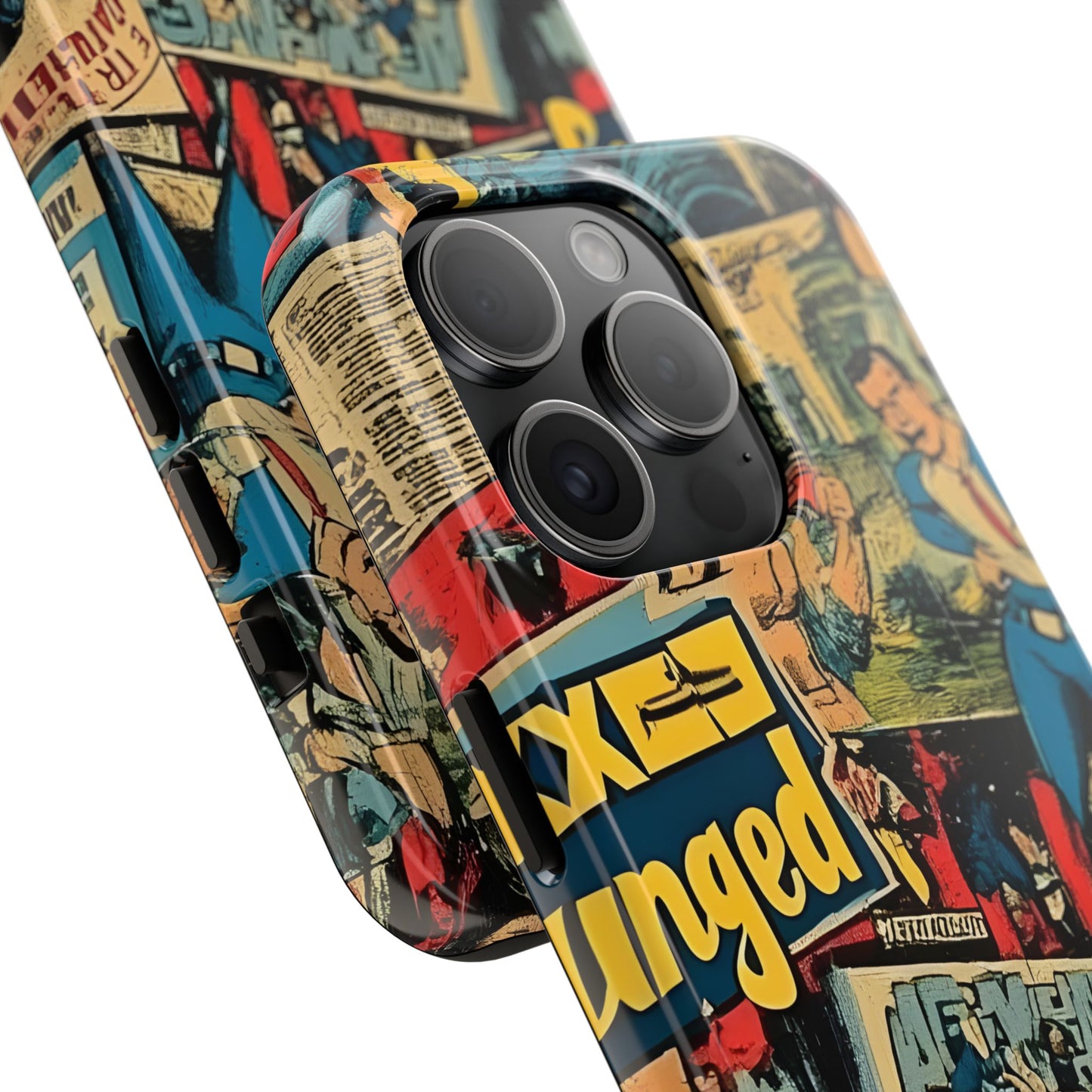 Vintage Comic - Tough Phone Cases, Superhero Phone Covers