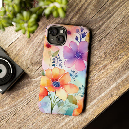 Phone Case - Spring Flower Watercolor Tough Case