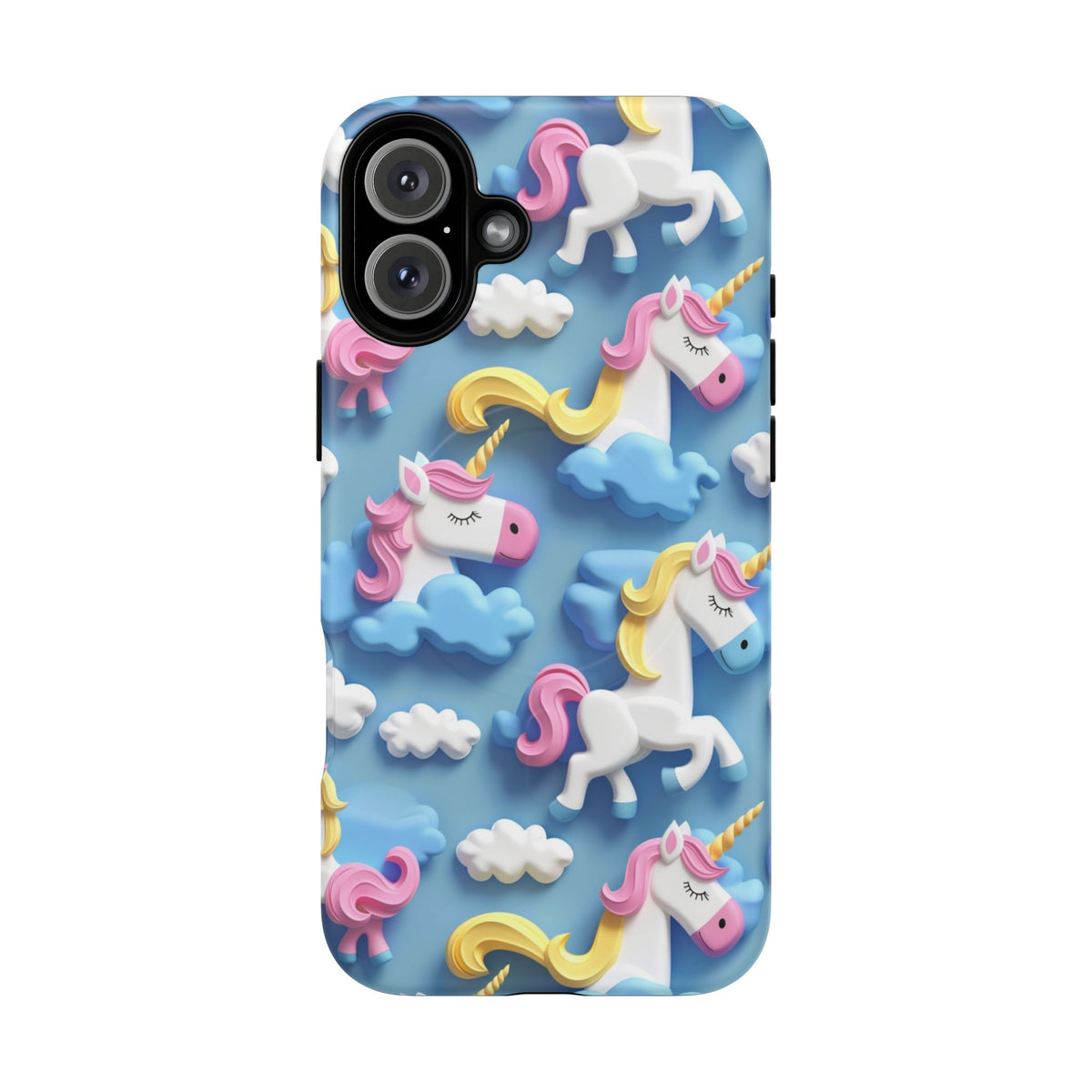 Whimsical Unicorn Blue Phone Case -Tough Magnetic iPhone Cover