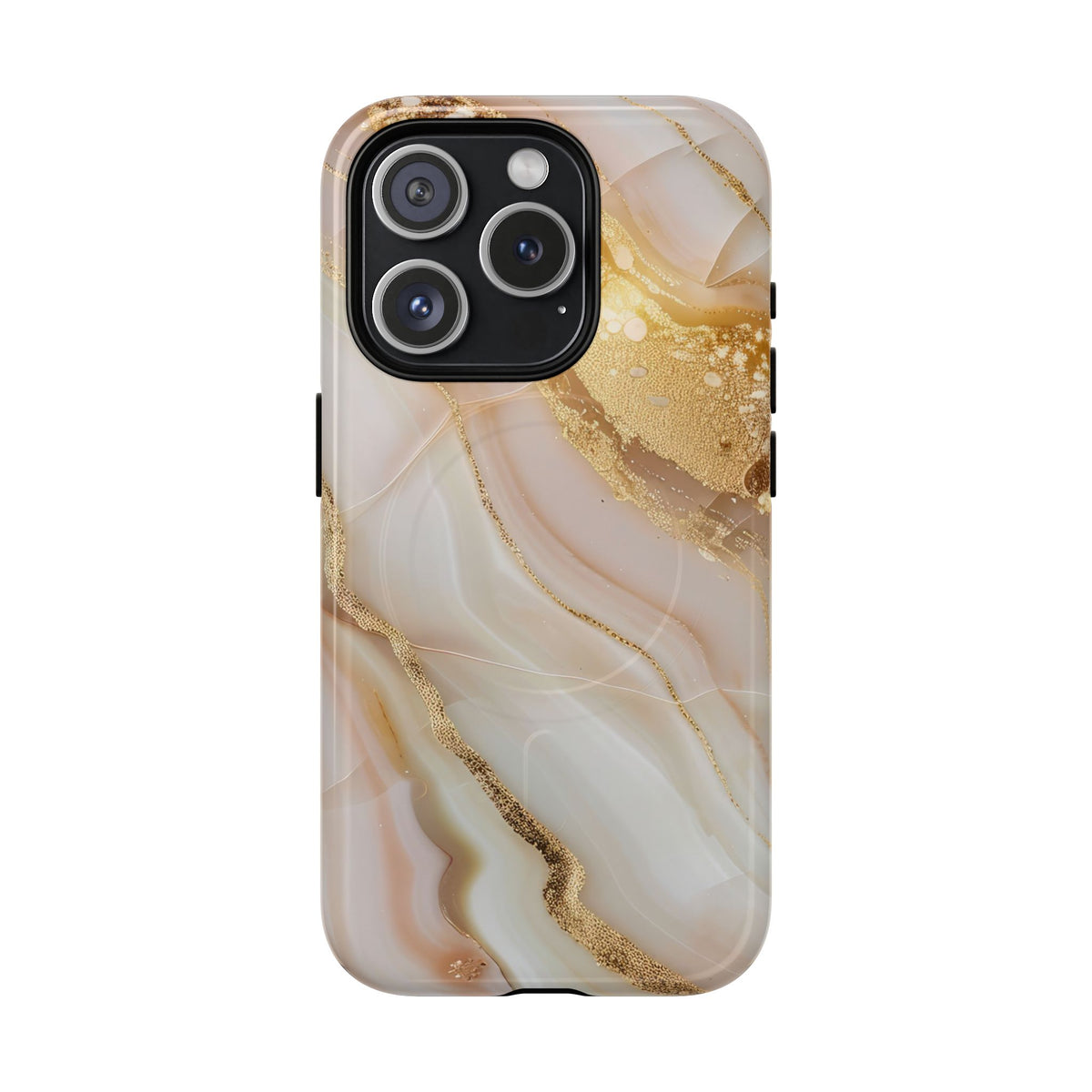 Gold Marble phone case -Tough Magnetic iPhone Case