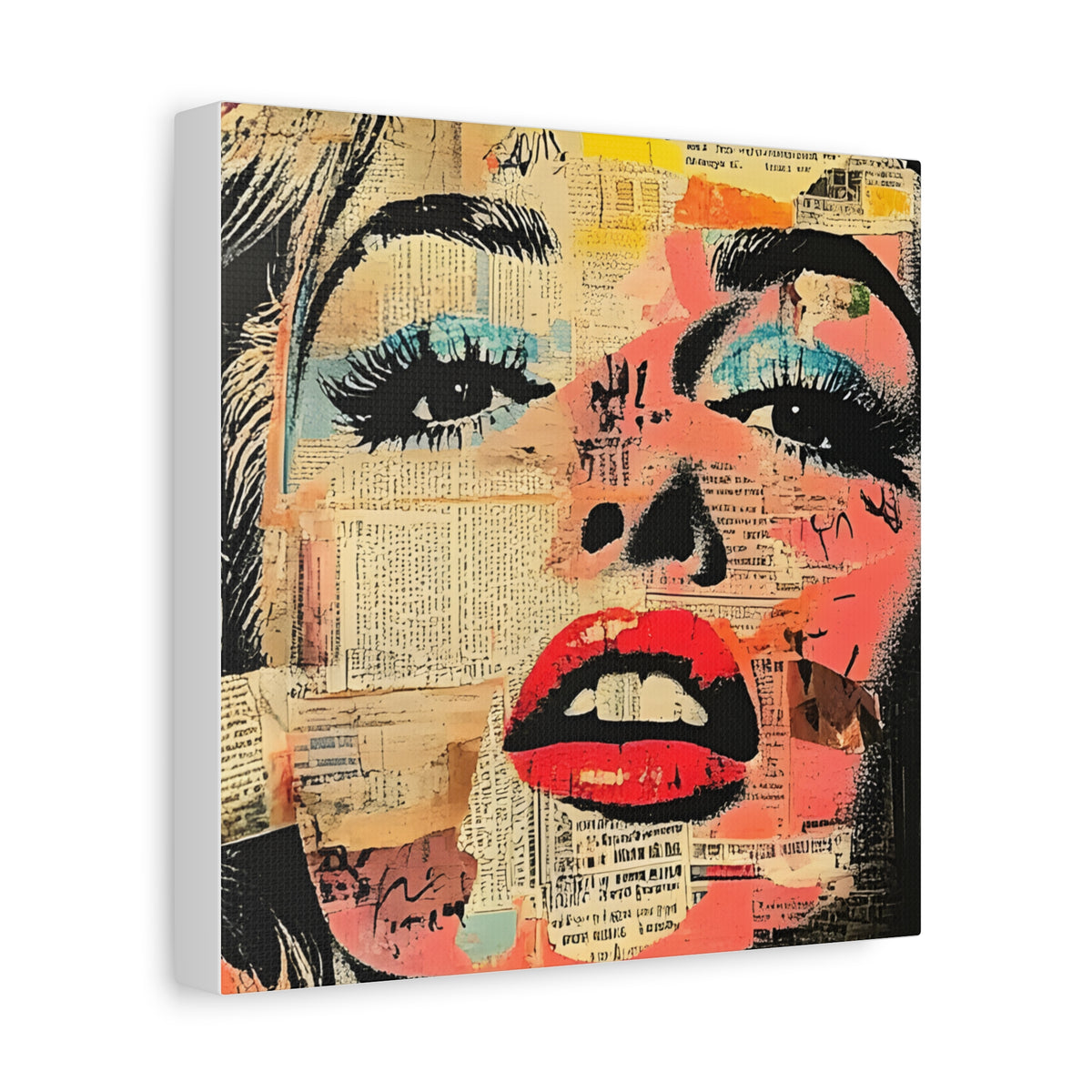 Canvas Wall Art Print, Retro Pop Culture Women 3 - Modern Home Decor, Wall Art, Gift for Art Lovers, Pop Art, Unique Gift for Her