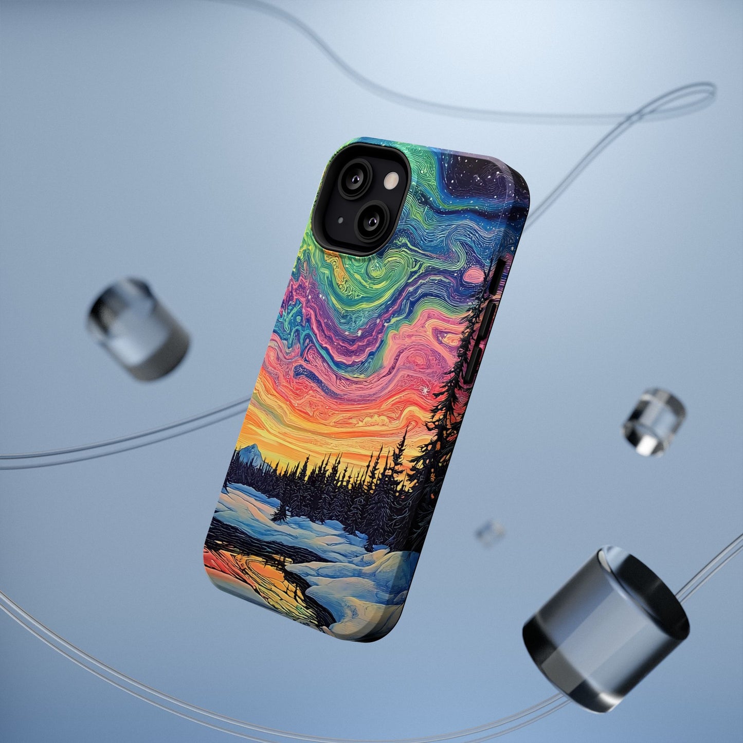 Nature-Inspired Impact-Resistant Phone Case - Vibrant Galaxy Sky Design