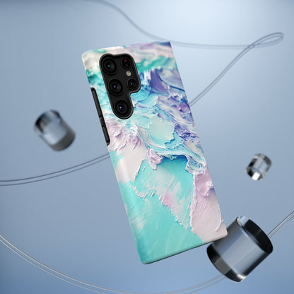 Aqua Abstract Impact-Resistant Phone Case