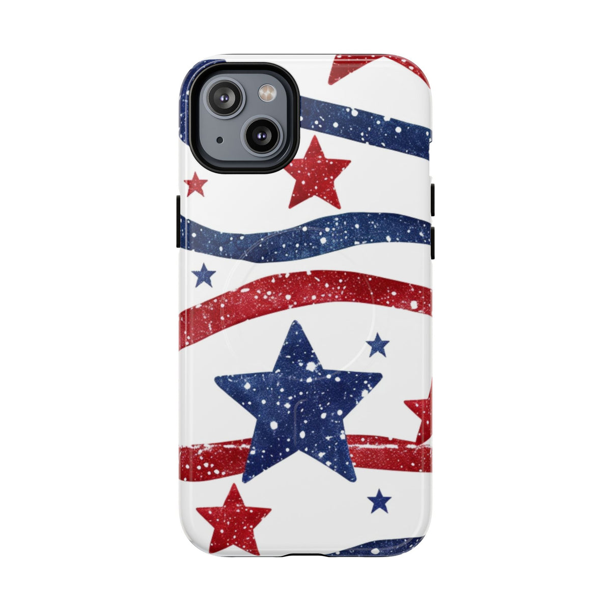 Stars & Stripes Design Impact-Resistant  -Tough Magnetic iPhone Cover