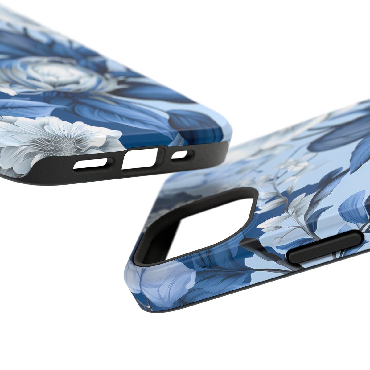 Elegant Blue Floral Phone Case