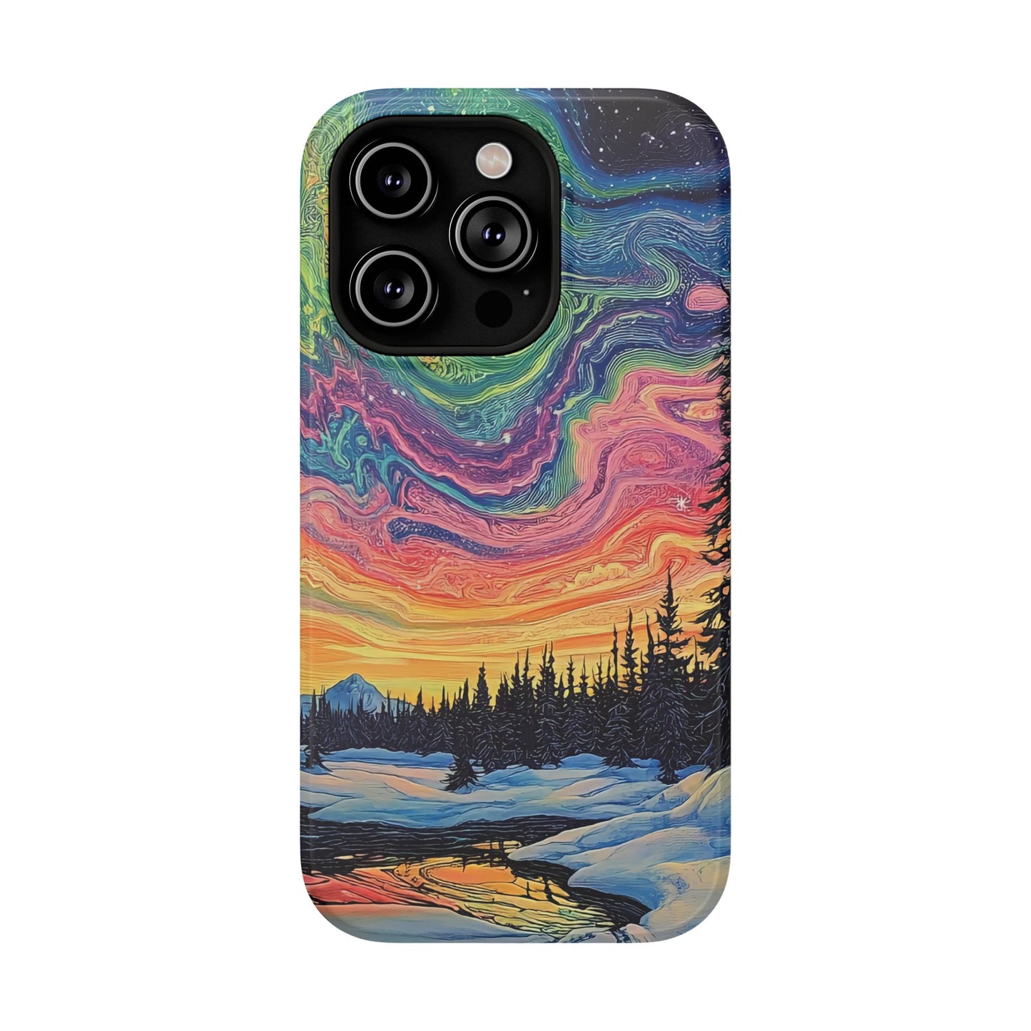 Nature-Inspired Impact-Resistant Phone Case - Vibrant Galaxy Sky Design