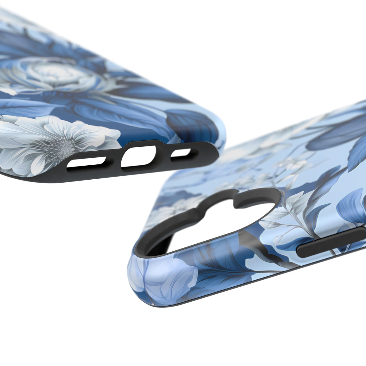 Elegant Blue Floral Phone Case