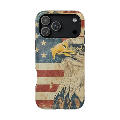 Eagle American Flag Phone Case - Impact-Resistant, Patriotic Design