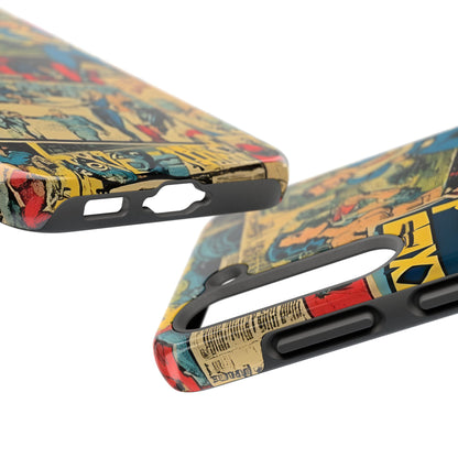 Vintage Comic - Tough Phone Cases, Superhero Phone Covers