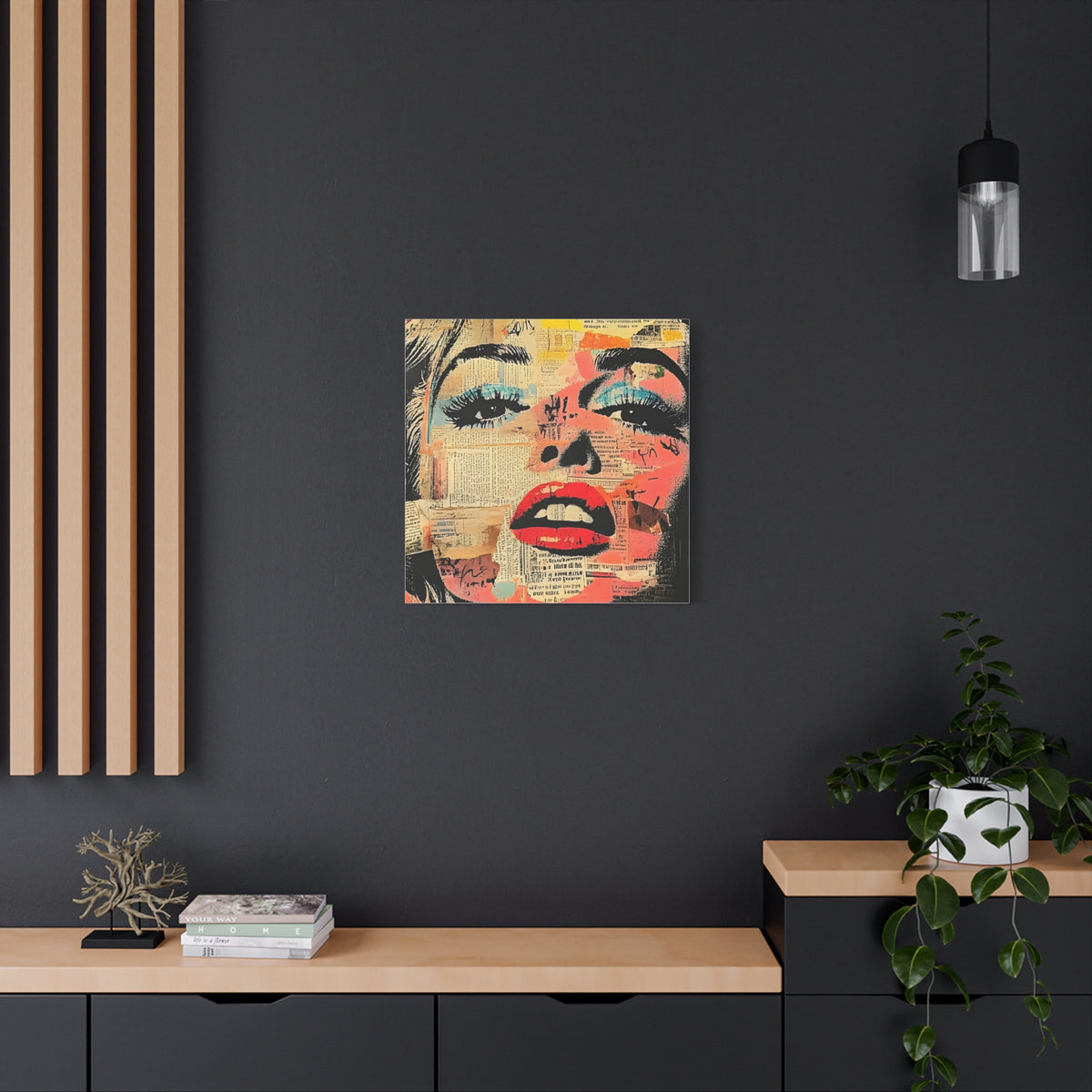 Canvas Wall Art Print, Retro Pop Culture Women 3 - Modern Home Decor, Wall Art, Gift for Art Lovers, Pop Art, Unique Gift for Her