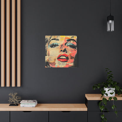 Canvas Wall Art Print, Retro Pop Culture Women 3 - Modern Home Decor, Wall Art, Gift for Art Lovers, Pop Art, Unique Gift for Her