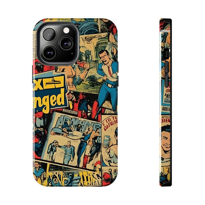 Vintage Comic - Tough Phone Cases, Superhero Phone Covers