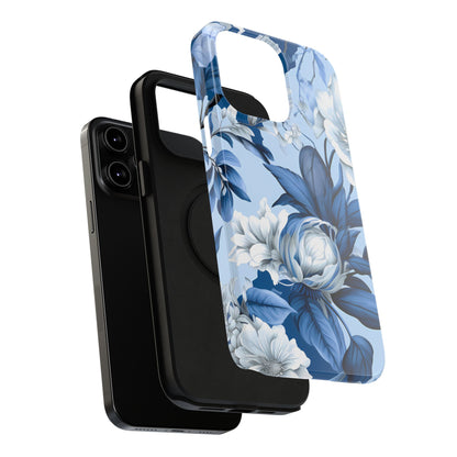 Elegant Blue Floral Phone Case