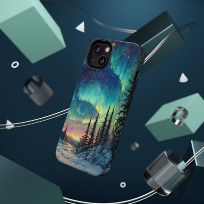Aurora Borealis Impact-Resistant Phone Case - Durable Protection with Stunning Northern Lights Design
