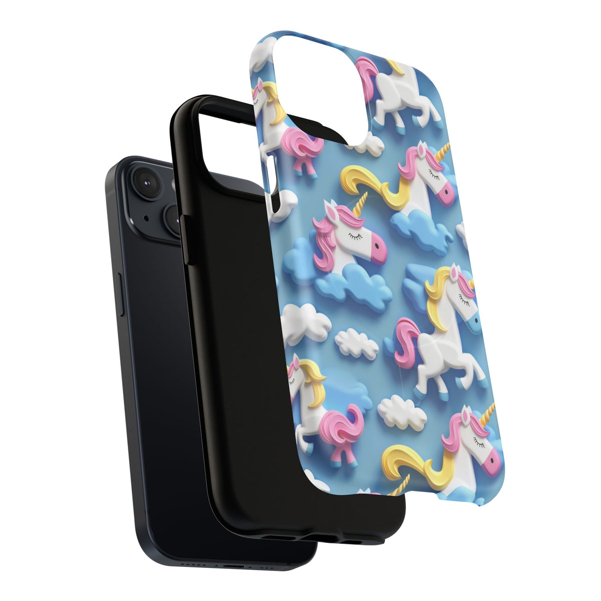 Whimsical Unicorn Blue Phone Case -Tough Magnetic iPhone Cover