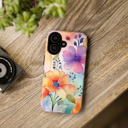Phone Case - Spring Flower Watercolor Tough Case
